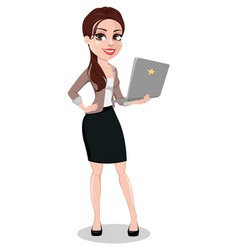 Business woman cartoon character beautiful lady Vector Image