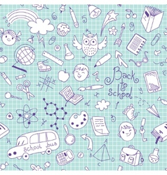 Back to school seamless pattern Royalty Free Vector Image