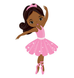 Beautiful african american ballerina dancing Vector Image