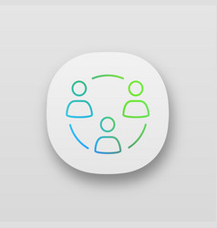 Team work flat icon Royalty Free Vector Image - VectorStock