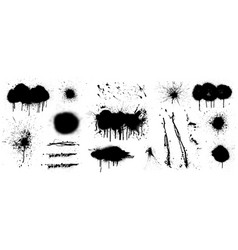 Spray graffiti stencil template set spray Vector Image
