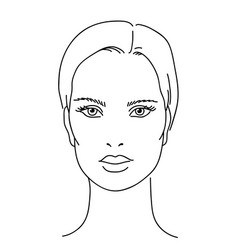 Woman face Royalty Free Vector Image - VectorStock