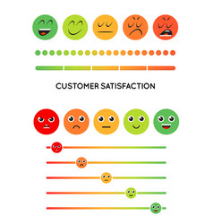 Set of satisfaction rating icons of feedback Vector Image