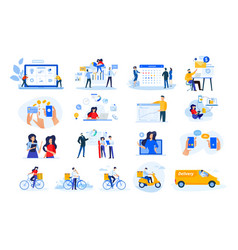 Flat design people Royalty Free Vector Image - VectorStock