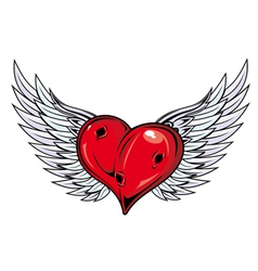 Broken Heart Tattoo Design Royalty Free Vector Image