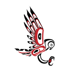 Haida raven tattoo Royalty Free Vector Image - VectorStock