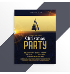 Gold christmas card with music tree Royalty Free Vector