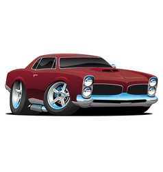 Classic muscle car cartoon Royalty Free Vector Image