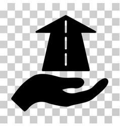 Future care hand flat icon Royalty Free Vector Image