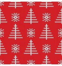 Red knitted snowflake Seamless Royalty Free Vector Image