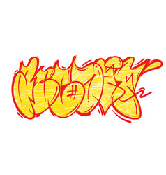 Old school graffiti font Royalty Free Vector Image