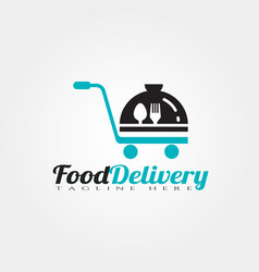 Food delivery logo design Royalty Free Vector Image