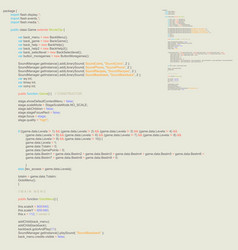 Program code listing abstract programming Vector Image