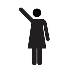 Woman icon female symbol glyph pictograph Vector Image