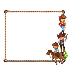 Cowboy rope frame Royalty Free Vector Image - VectorStock
