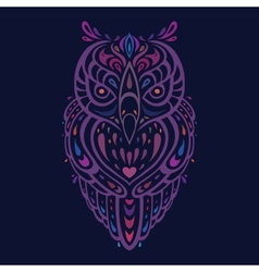 Decorative owl ethnic pattern Royalty Free Vector Image