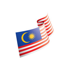 Malaysia flag on a white Royalty Free Vector Image