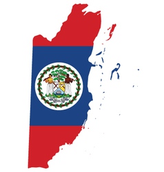 Road and national park map belize Royalty Free Vector Image