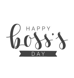 Handwritten lettering happy birthday boss Vector Image