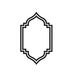 Black islamic frame border design template Vector Image