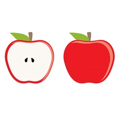 Half apple Royalty Free Vector Image - VectorStock