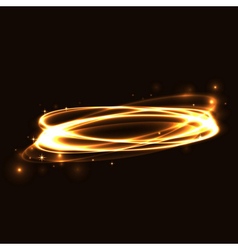 Fire light blurry circles at motion swirl trail Vector Image