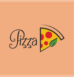 Big pizza logo Royalty Free Vector Image - VectorStock