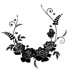 Black And White Flower Border Butterfly Vector Images Over 140