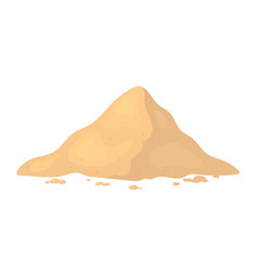 Sand heap cement pile or yellow mound Royalty Free Vector