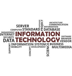 Word cloud information technology Royalty Free Vector Image