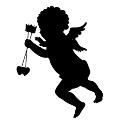 Cupid silhouette Royalty Free Vector Image - VectorStock