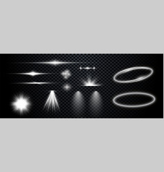 Glare star sparkling Royalty Free Vector Image