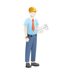 Man engineer portrait Royalty Free Vector Image