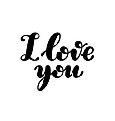 I love you lettering isolated on white background Vector Image