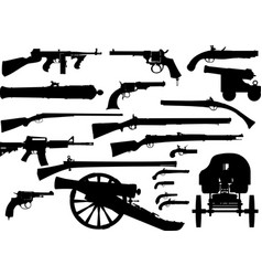 Gun set Royalty Free Vector Image - VectorStock