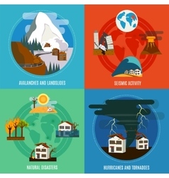 Natural disasters infographics Royalty Free Vector Image