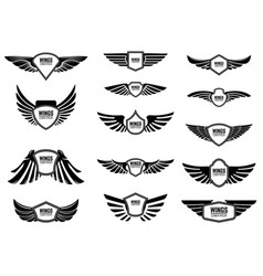 Banner with wings Royalty Free Vector Image - VectorStock