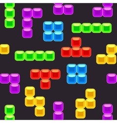 Tetris Bricks Seamless Background Royalty Free Vector Image