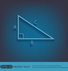 Triangle math symbol icon geometry learning math Vector Image