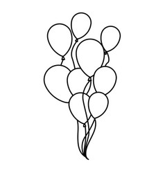 Bunch Of Balloons Outline Vector Images (over 360)