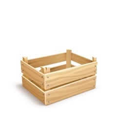 Empty wooden box for vegetables Royalty Free Vector Image