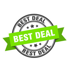 Best deal round ribbon isolated label best deal Vector Image