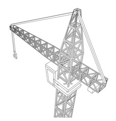 Construction building a house isometric lifting Vector Image