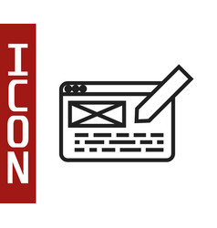 Black line ui or ux design icon isolated on white Vector Image