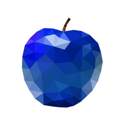 Juicy blue apple isolated on white background Vector Image