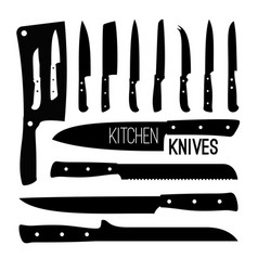 Butcher knife silhouette sharp Royalty Free Vector Image