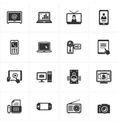 Electronics icons - blue series Royalty Free Vector Image