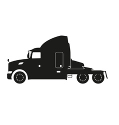 Cargo trailers silhouette a truck trailer Vector Image