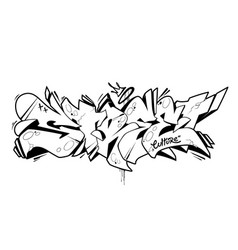 Underground graffiti lettering art Royalty Free Vector Image