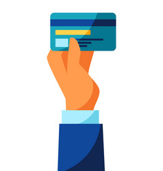 Hand holding credit card Royalty Free Vector Image